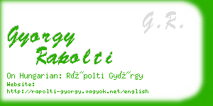 gyorgy rapolti business card